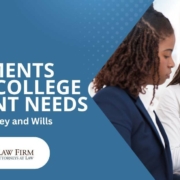legal documents every college student needs. power of attorney and wills. the TGQ law firm attorneys at law. student meeting with lawyer over legal documents.